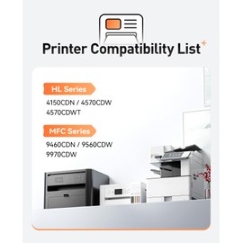 TN-315 TN315 Toner Cartridge Set 4-Pack Compatible with Brother TN-310 TN310 Toner Work with Brother Color HL-4140CW HL-4570CDW HL-4570CDWT 4150CDN MFC-9560CDW MFC-9970CDW 9460CDN Printer Black Ink