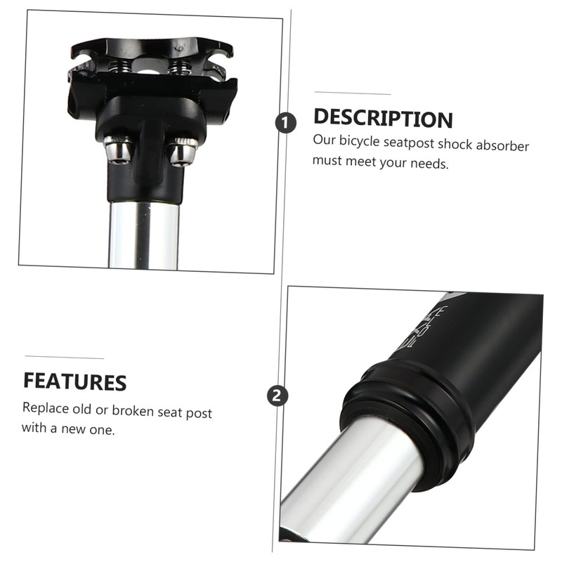 Kisangel Aluminum Alloy Bike Damper Post Seatpost Absorber for Comfortable