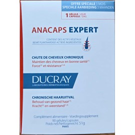Ducray Anacaps Expert - Pérdida completa de cabello reactivo 90 cápsulas