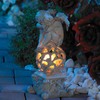 Lunartec Solarengel: Gartendekoration Träumender Engel mit Solar-LED-Beleuchtung (Solar Engel für