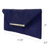 JNB Faux Microsuede Envelope Clutch, Navy