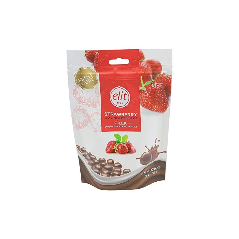 ELIT Milk Chocolate Covered Strawberry Dragee - 1 Pack