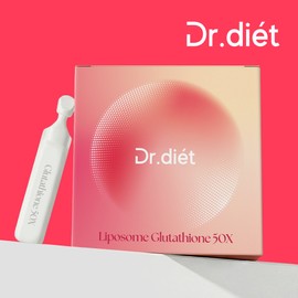 Dr. Diet Liposome Glutathione 50X Liquid Ampoule Glutathione Pure 500mg 15 Pieces, 2 Pieces / 닥터디엣 리포좀 글루타치온 50X 액상 앰플 글루타치온 순수 500mg 15개입, 2개