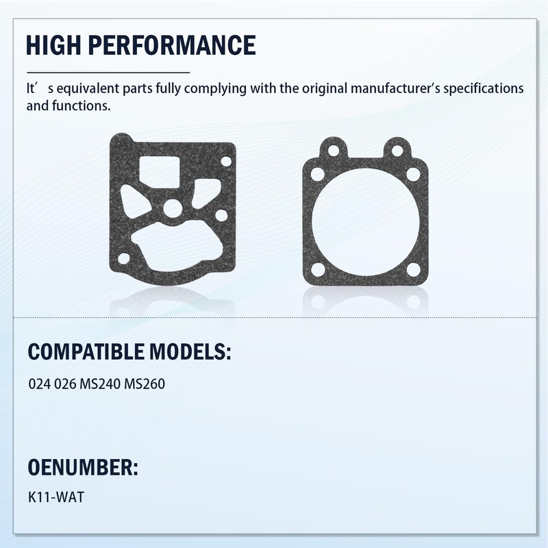 Fraylis 2 Sets Carburetor Gaskets Repair Kit for Stihl Chainsaw