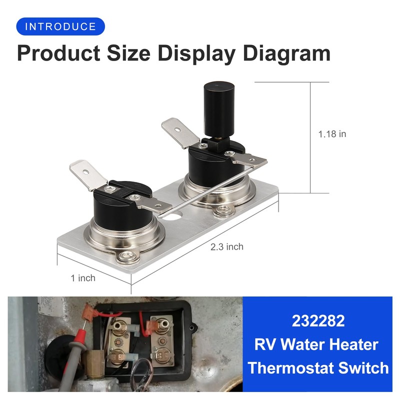 Laofudech 232282 RV Water Heater Thermostat Switch for Suburban T-STAT