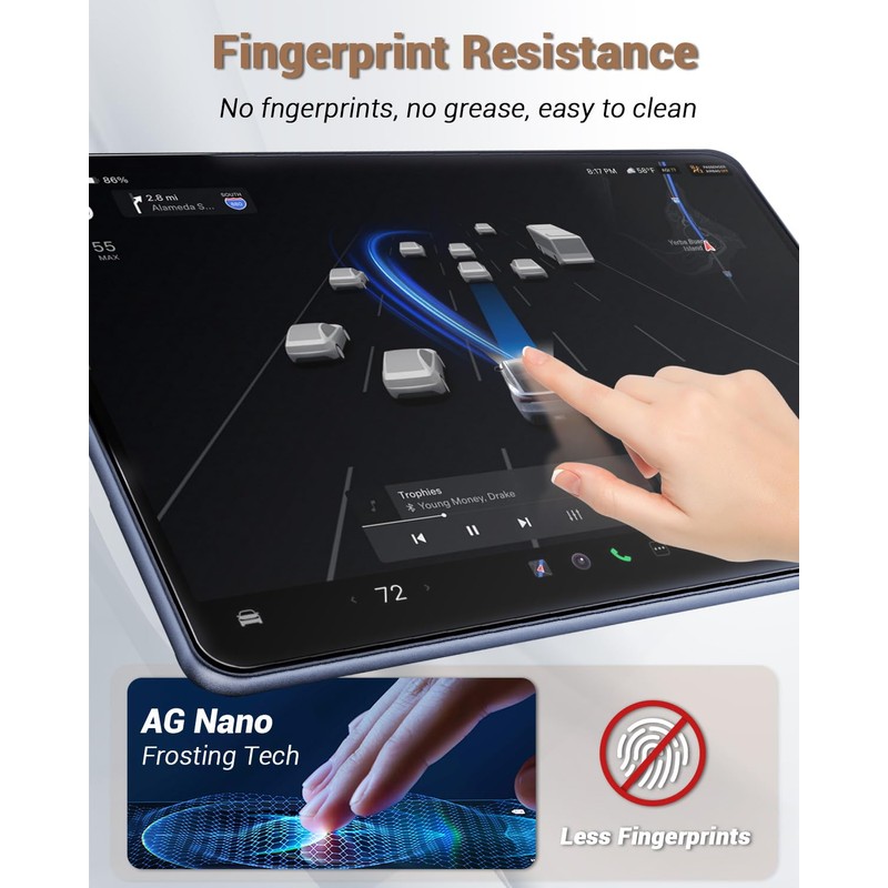 (2Pack) 2026 GMC Acadia Screen Protector Anti Glare Matte for