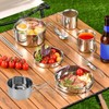 6PCS Portable Cookware Set Rapid Heating 304 Stainless Steel Efficient