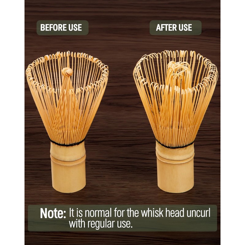 Matcha Ceremony Accessory, ThymeSpace Bamboo Matcha Whisk, Traditional Scoop, Wooden
