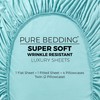 Pure Bedding Bed Sheets - Queen Sheet Set [6-Piece, Aqua]