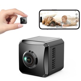 HYCENCY Mini Camera WLAN 1080P HD Surveillance Camera Indoor WiFi Small Security Camera with Night Vision, Wide Angle Home Surveillance, App Control, Cloud Storage