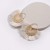 Tassel Hoop Earring Statement Thread Dangle Earrings Stylish Long Fringe