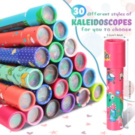 Yunsailing 30 Pcs Classic Kaleidoscopes Vintage Mini Kaleidoscope Party Favors Return Gifts for Valentine's Day Kids Birthday Educational Toy for School Classroom Prizes Bag Fillers(Lovely)