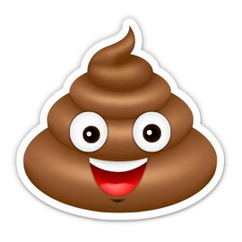 Poop Smiling - 12" Vinyl Sticker Waterproof Decal