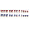 24Pcs Independence Day Press on Nails Short Square Fake Nails
