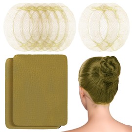 LEOBRO Blonde Hair Nets, 24” Invisible Nylon Hair Nets for Women and Men, Hair Net for Buns, 60 PCS