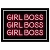 Wynwood Studio Typography Wall Art Framed Prints 'Girl Boss Neon'