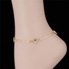kelistom Evil Eye Anklet 14K White Gold Plated Ankle Bracelets