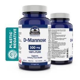 D Mannose Capsules 500mg 120 vcaps - Dmannose Urinary Tract Health for Women with Cranberry - UTI Pills - D-Mannose Cranberry Pills for Urinary Tract Infection - UTI Supplements for Women 🍁Formulated and made in Canada