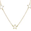 Gold Star Necklace floating locket 5 Stars Chain