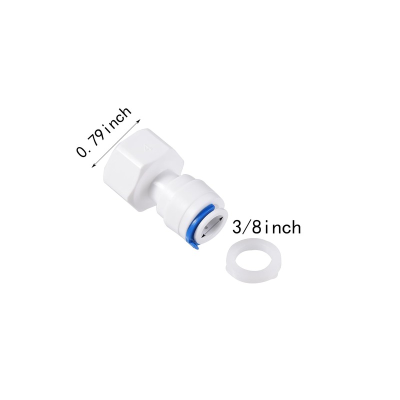 3/8" OD Quick Connect Push in Water Tube Fitting, 24-Pack,