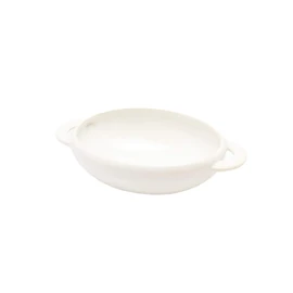 TAMAKI T-921333 Kiln Au Gratin Gratin Large Size White Diameter 9.1 x Depth 5.3 x Height 2.0 inches (23 x 13.5 x 5 cm), 20.3 fl oz (600 ml)