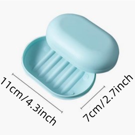2 PCS Soap Dish with Lid,Travel Soap Case Soap Dish with Lid,Soap Cases with Lid for Shower Travel Bathroom