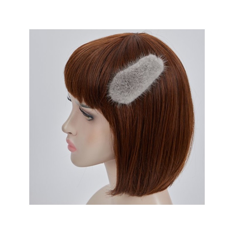 Lala 천연 밍크털 똑딱핀(LALA-H676) Natural Mink Fur Hair Clip (LALA-H676)
