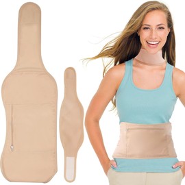 Castor Oil Wrap, 2Pcs Neck Waist Oil Pack Set Essential Oil Wrap Washable Reusable Mess-Free Oil Pack Wrap with Elastic Straps Comfortable Oil Pack Leak-Proof Oil Pack for Neck Waist Relaxing