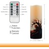 VICANBLE Gothic Flameless LED Candles Set of 6 with Remote,