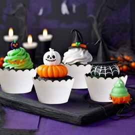 Dress My Cupcake Standard White Cupcake Wrappers, Set of 50