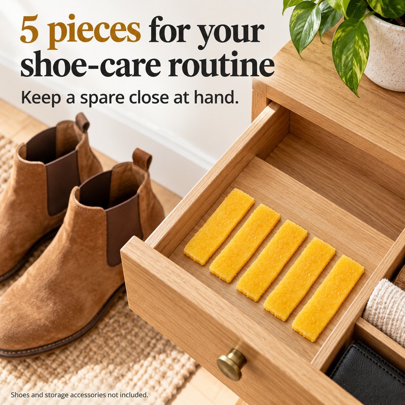 5-Pack Natural Rubber Shoe Erasers for Suede Cleaning – Compact