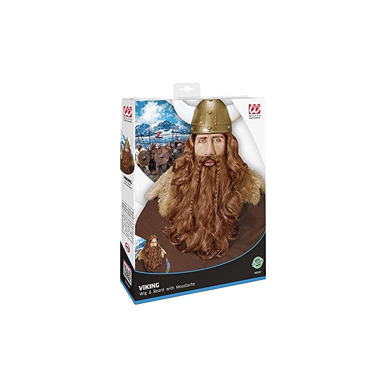 Viking withMaxi Beard Moustache Wig for Hair Accessory Fancy Dress
