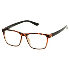 BUNNY EYEZ Guyz Readers - BENNY - Reading Glasses with a Tiltable & Flippable Frame - Chic & Modern Design - Diopter Strength of +1.50 to +3.00 - Brown Crystal/Black, 3.00
