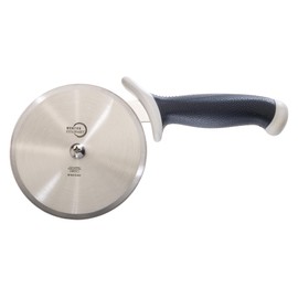 Mercer Culinary Millennia Pizza Cutter with White Handle, 5 Inch Wheel, Stainless Steel