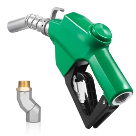 1 Inch NPT Automatic Fuel Injector Nozzle with Swivel 21.6 GPM Max Flow Rate 3 Speed Trigger Auto Shut Diesel Gas Pump NozzleDefault: Default