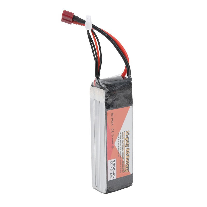 11.1V 2200mAh 3S 45C Lipo Battery Pack with T Plug