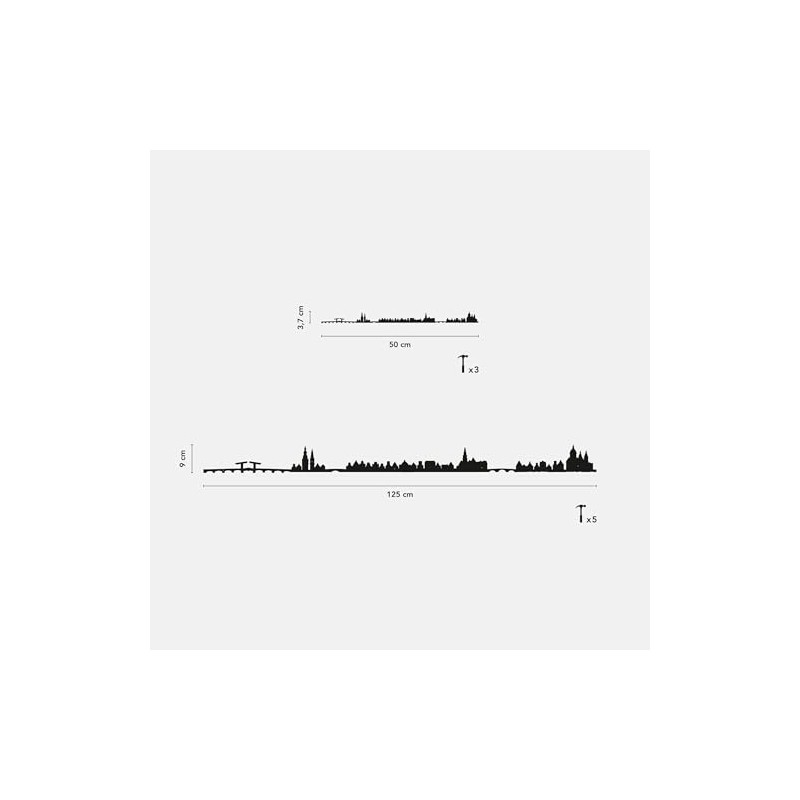 The Line City Skyline Wall Art 19.5" (50 cm) -