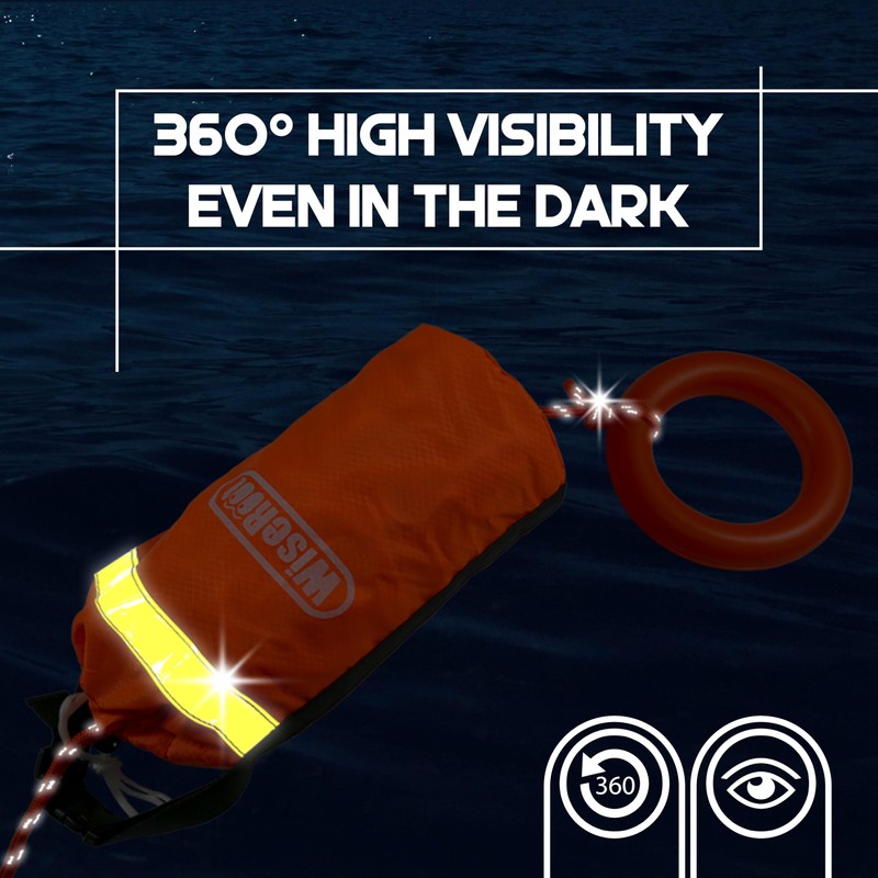 WiseRoot Throw Bag for Water Rescue: Quick Deploy Throwable Flotation