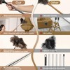 Extendable Ostrich Feather Duster 26"-79", Real Fluffy Ostrich Feather Duster,