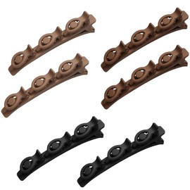6 Haarspangen, 1 Spange mit 3 kleinen Haarspangen, Kolibri-Haarspange,geflochtene Haarspange, geeignet für Damen, Frauen und Mädchen Entenschnabel-Haarspangen