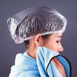 헤어캡 염색 투명 잇템 샤워캡 비닐 방수 염색헤어캡 모자 신상 일회용 100매 위생 샴푸캡 Transparent Disposable Shower Cap Hair Dyeing Cap 100pcs Waterproof Hair Color Cap