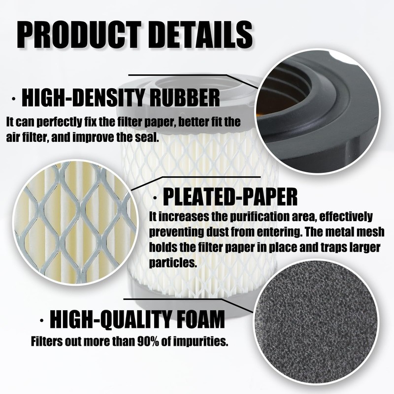 WOTIAN 2pcs 796032 591583 Air Cleaner Filter Compatible with BS