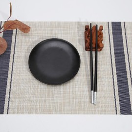 marysgift Table Mats Set of 6 Placemats Washable and Waterproof Oil Resistant Countertop Protection Heat Resistant for Kitchen Dinning Restaurant, Blue Stripe