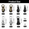 57Pcs Zipper Repair Kit Replacement Zip Repair Kit Metal Zipper