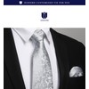 Hisdern TP-01S Paisley Pattern Necktie and Square Set, 20 Colors,