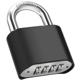 Diyife Grande Gran Resistencia Aleación de Zinc Candado Exterior, [Impermeable] Candado de Combinación de 4 Dígitos con Diámetro del Haz 8MM, para Garaje, Portal, Valla, Escolar, Taquilla, Negro