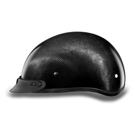 Daytona Helmets Half Skull Cap Motorcycle Helmet DOT Approved [Carbon Fiber] - Sleek Design, Lightweight & Durable, Comfortable Fit, Premium Quality, Meets Safety Standards for a Secure Ride