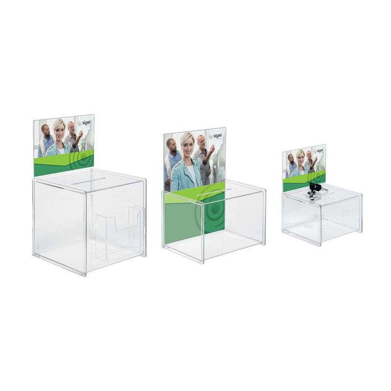 SIGEL VA151 Lockable Promotional Box / Suggestion Box, 15 x