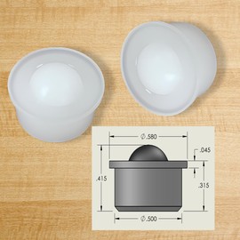 20 Pieces Small Ball Transfer Bearing Mini Table Conveyor Roller Bearings 1/3inch (Nylon)