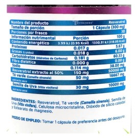 Resveratrol Té Verde Semilla De Uva 30 Caps Vidanat                                                                                                   